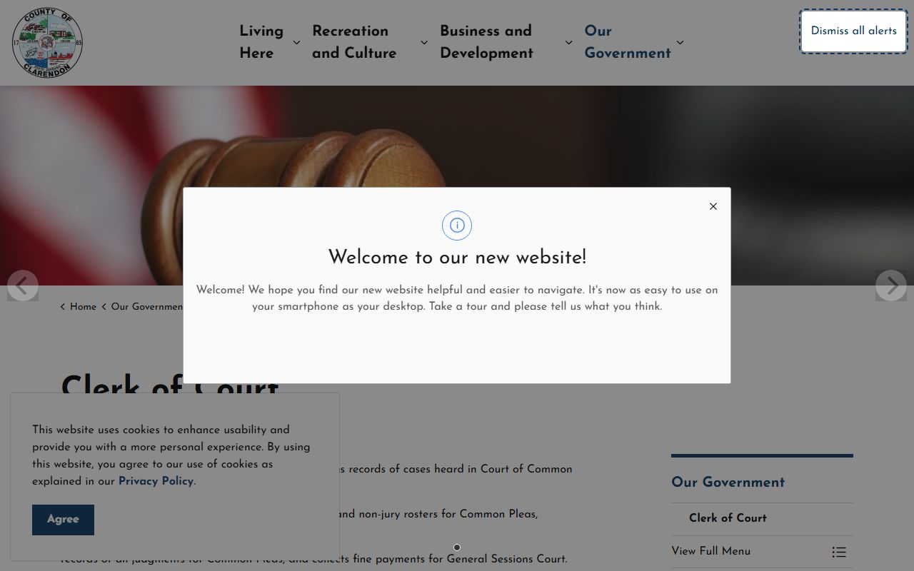 Clarendon County Clerk of Court records copy request source